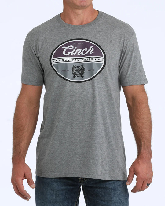 Cinch - Mens Grey Logo Tee