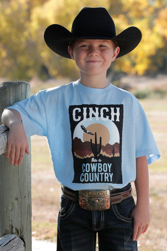 Cinch - Boys Cowboy Country Logo Tee