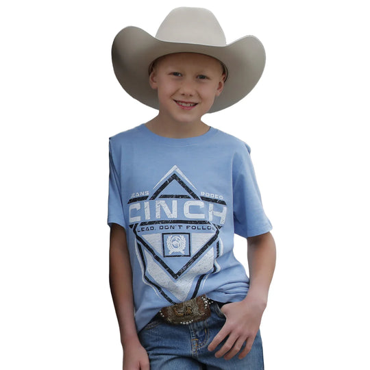 Cinch - Boys Cinch Blue Logo Tee