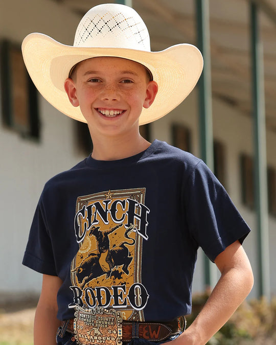 Cinch - Boys Navy Bucker Tee