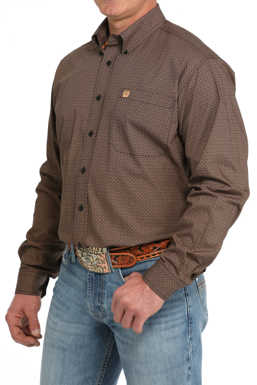 Cinch - Mens Black Geo Print Arena Shirt