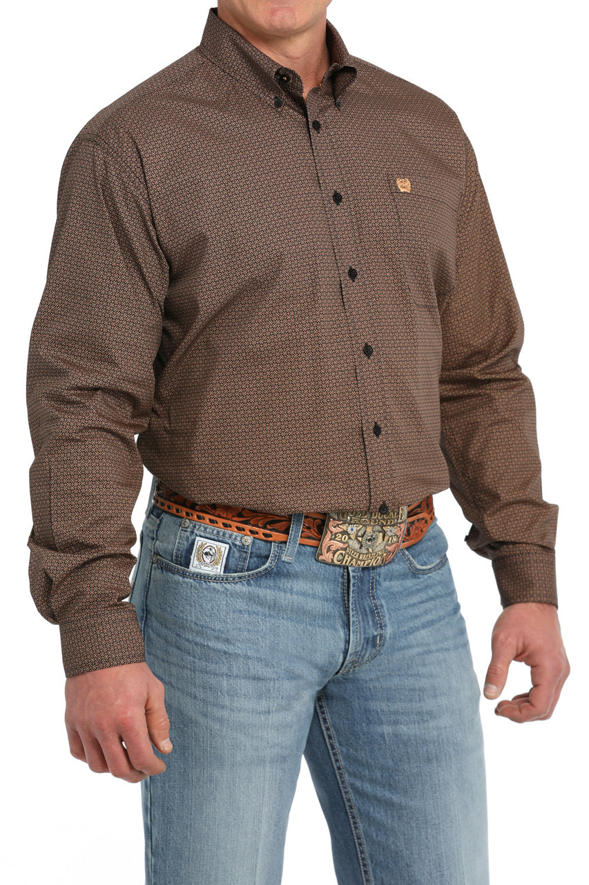 Cinch - Mens Black Geo Print Arena Shirt