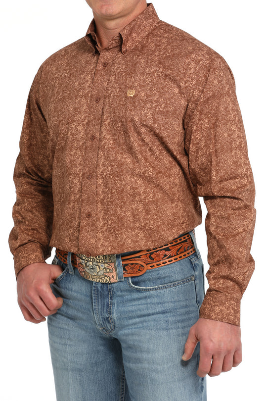 Cinch - Mens Brown Paisley Print Arena Shirt