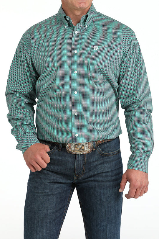 Cinch - Mens Turquoise Print Arena Shirt