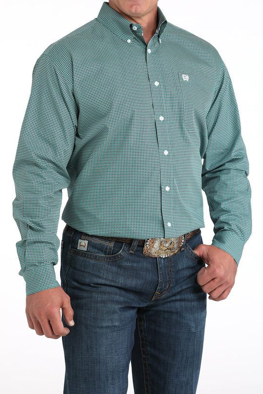 Cinch - Mens Turquoise Print Arena Shirt