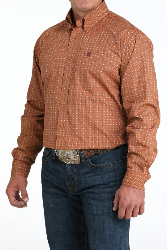 Cinch - Mens Brown Geo Print Arena Shirt
