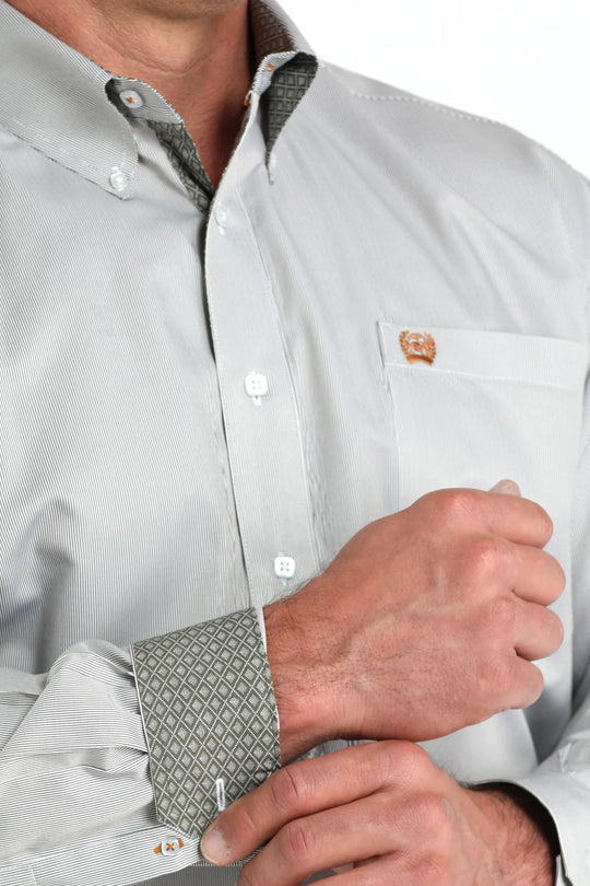 Cinch - Mens Olive Stripe Arena Shirt