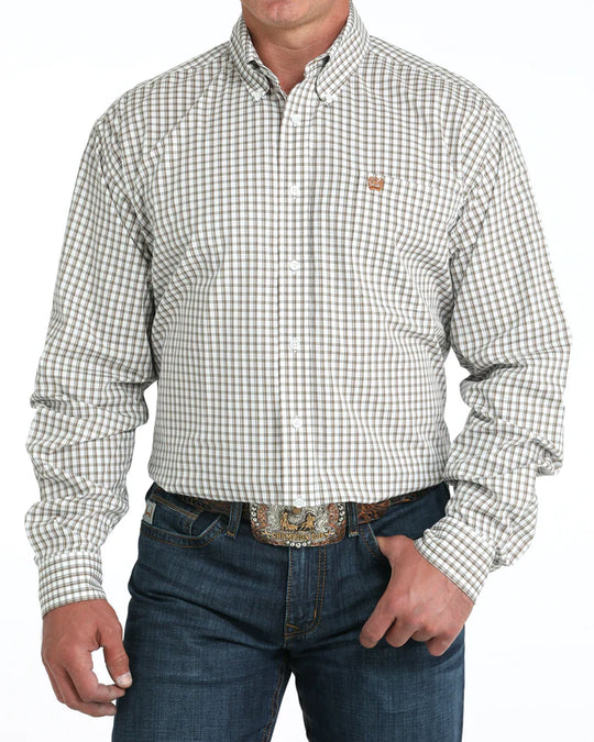 Cinch - Mens White Check Arena Shirt
