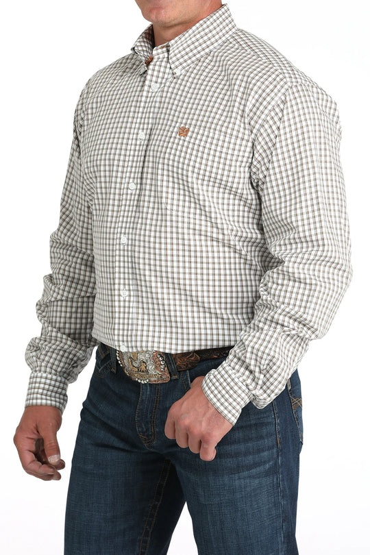 Cinch - Mens White Check Arena Shirt