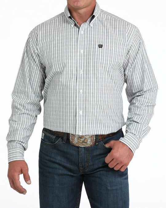 Cinch - Mens Grey/Black Stripe Arena Shirt