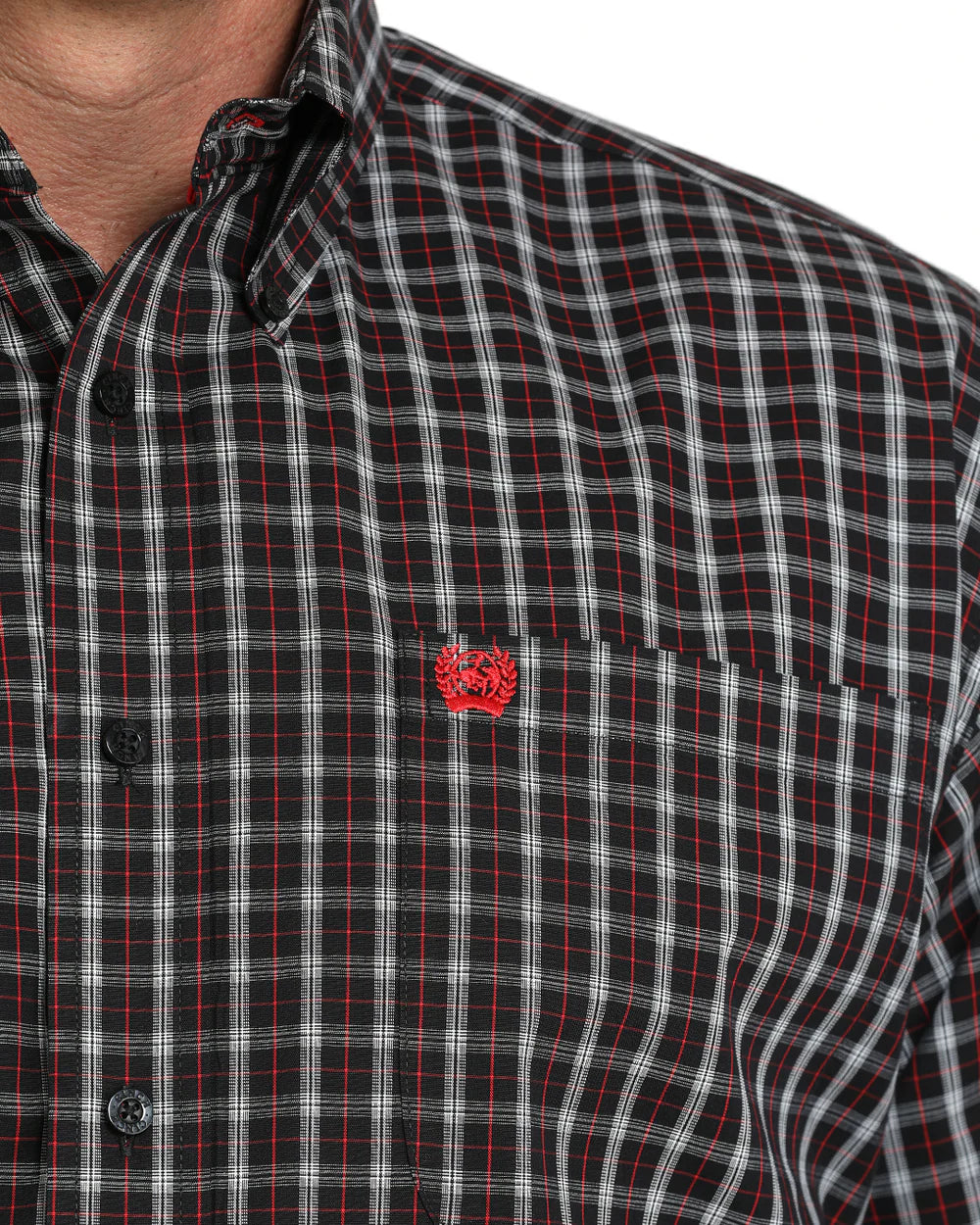 Cinch - Mens Black/Red Check Arena Shirt