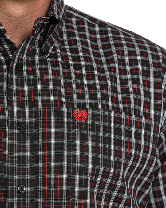Cinch - Mens Black/Red Check Arena Shirt