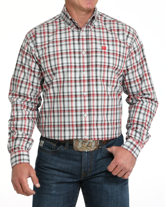Cinch - Mens Craig Red/White Check Arena Shirt