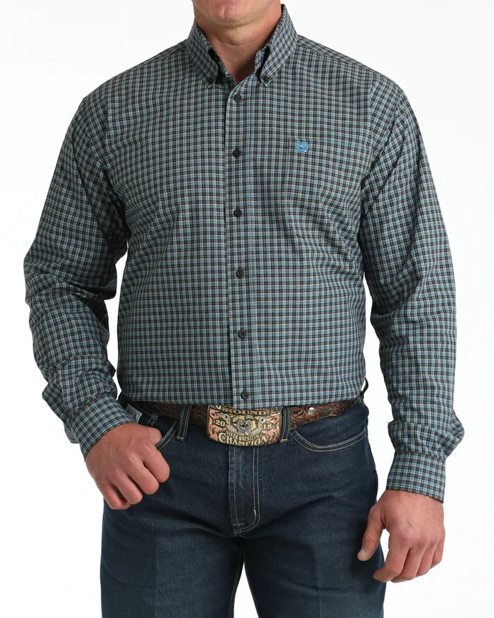 Cinch - Mens Brown Plaid Arena Shirt
