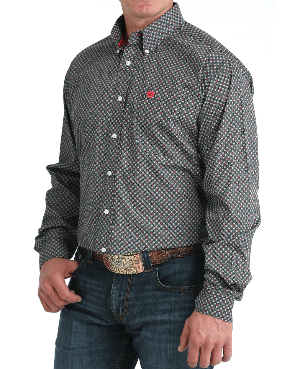Cinch - Men's Black Geo Arena Shirt