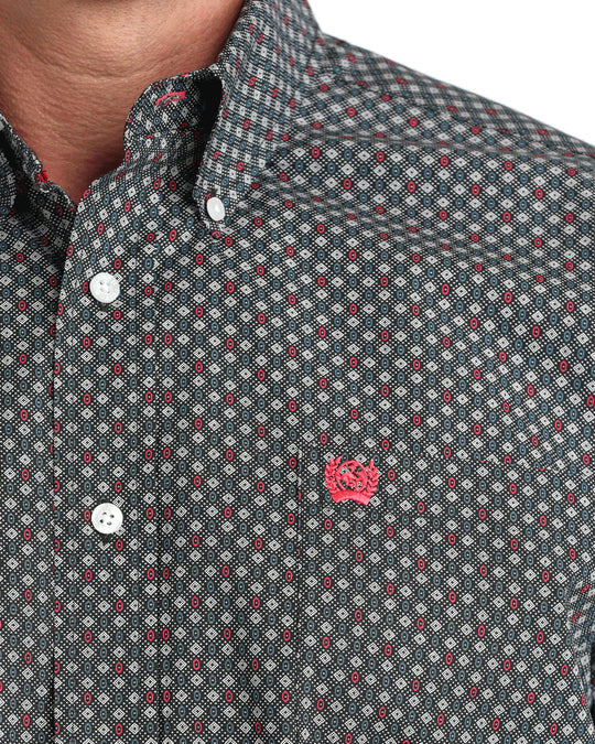 Cinch - Men's Black Geo Arena Shirt