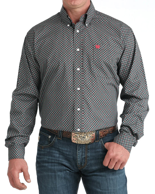 Cinch - Men's Black Geo Arena Shirt