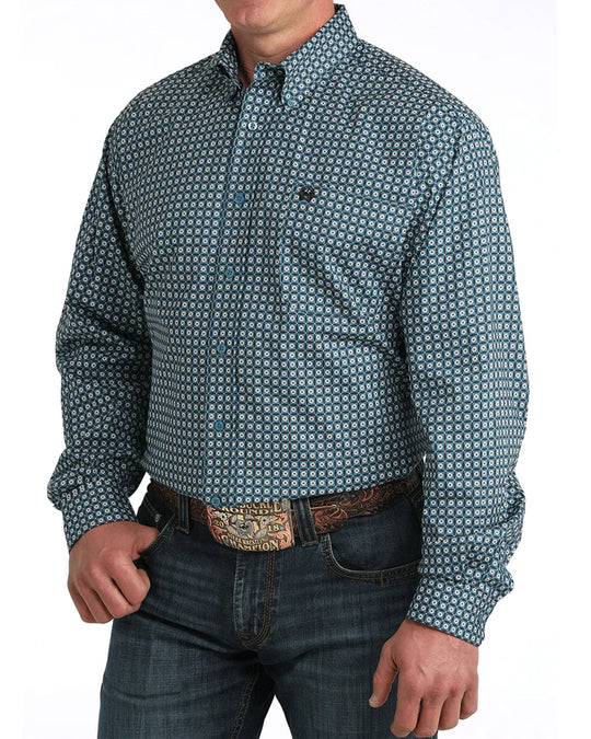 Cinch - Mens Blue Stretch Arena Shirt