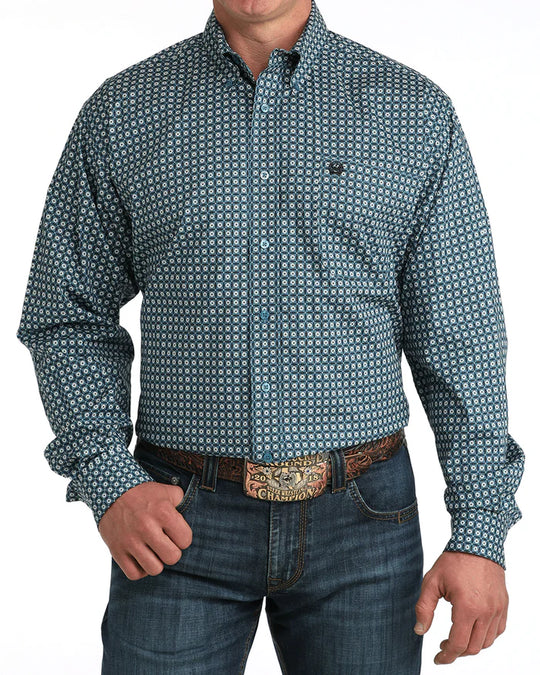 Cinch - Mens Blue Stretch Arena Shirt