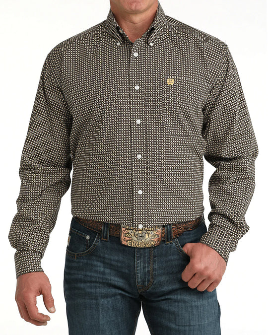 Cinch - Men's Hank Black Geo Arena Shirt