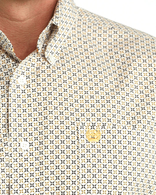 Cinch - Men's Walker White Geo Arena Shirt