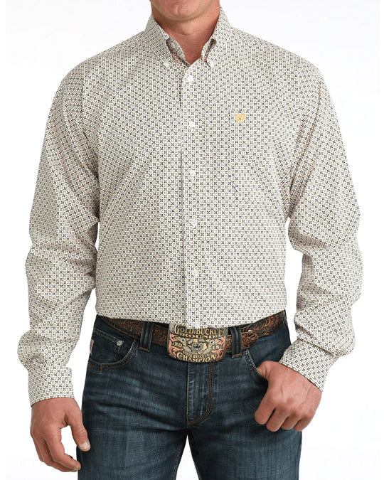Cinch - Men's Walker White Geo Arena Shirt