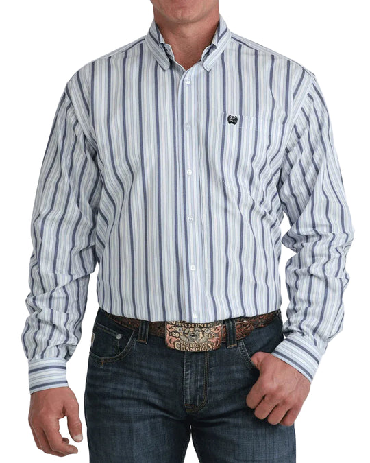 Cinch - Men’s Blue Stripe Classic Arena Shirt