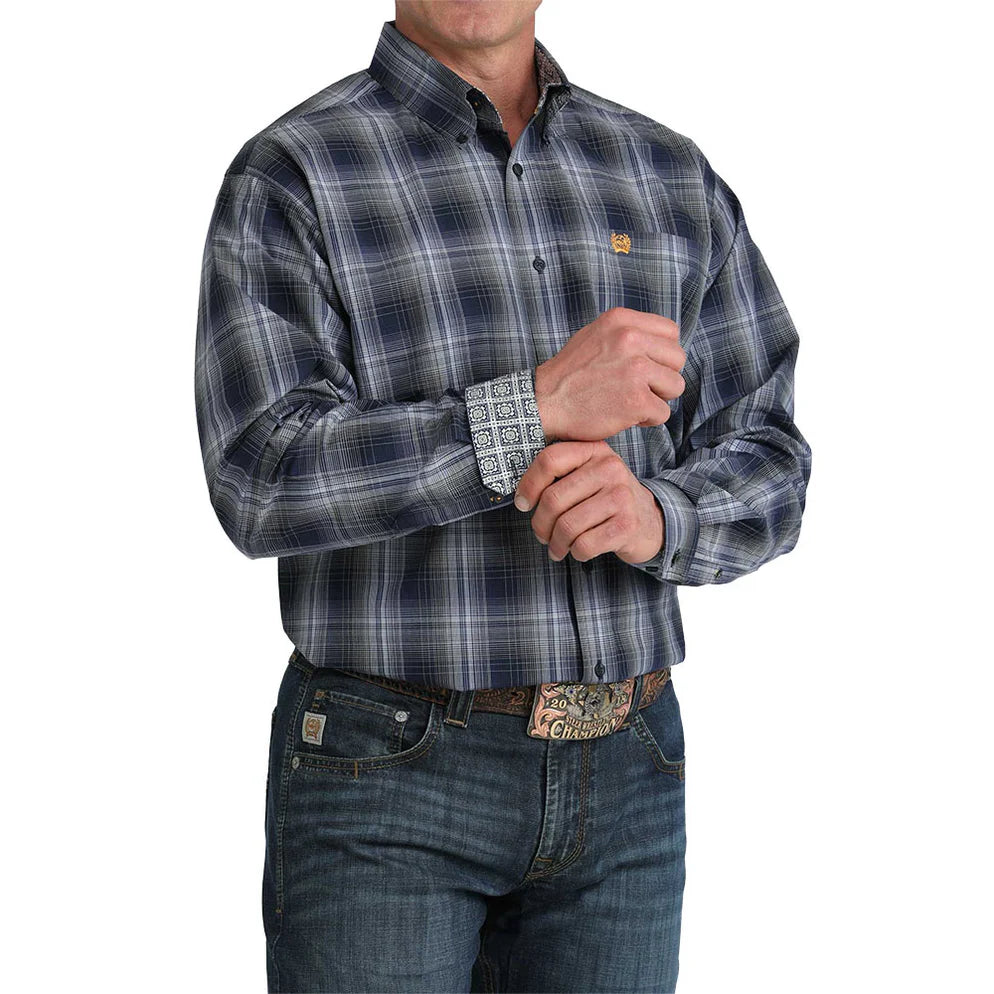Cinch - Men’s Blue Plaid Classic Arena Shirt