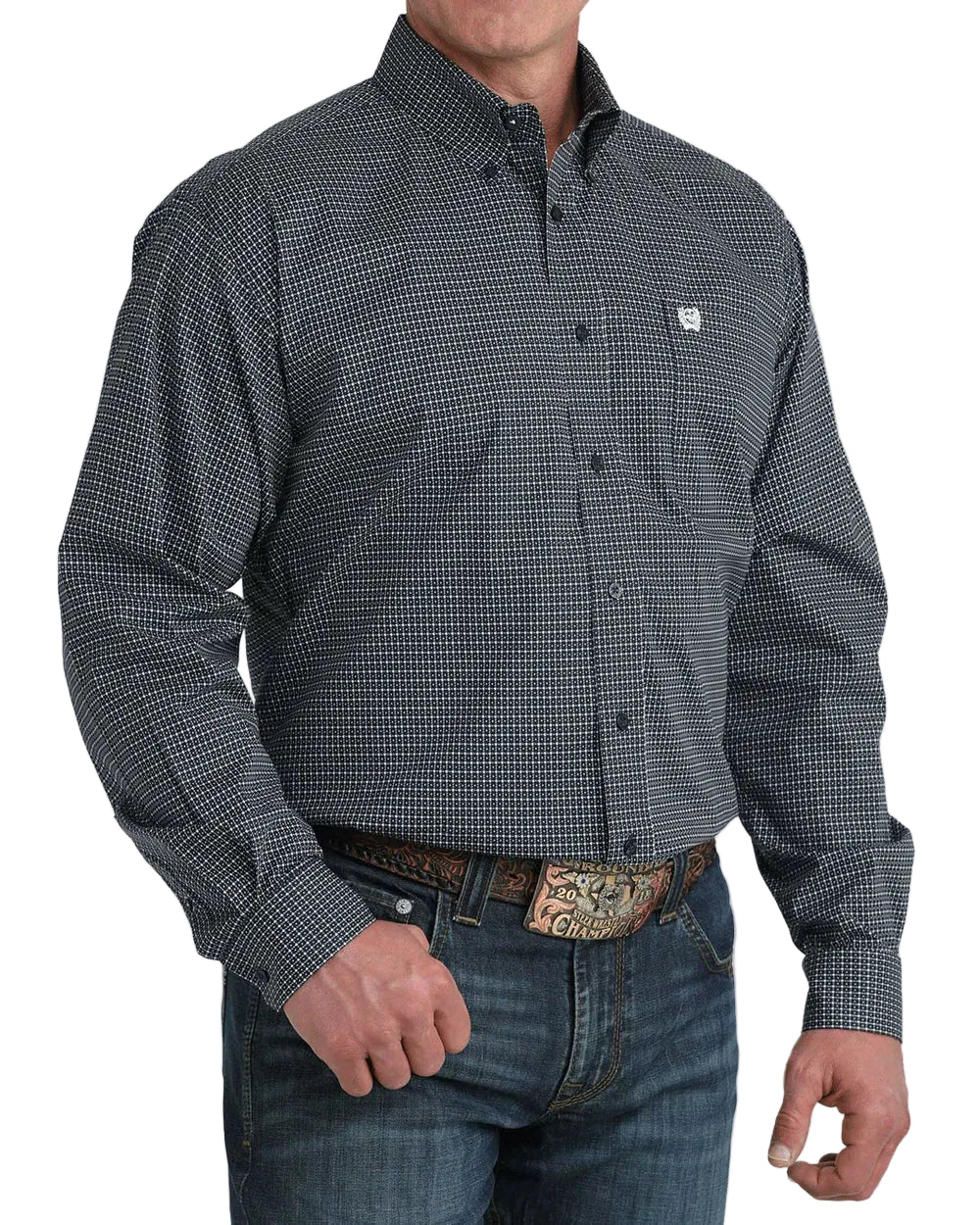 Cinch - Men’s Navy Geo Flex Arena Shirt
