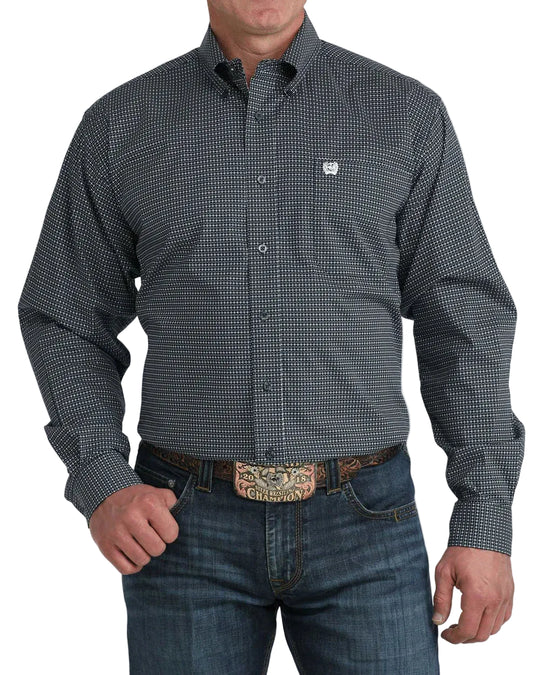 Cinch - Men’s Navy Geo Flex Arena Shirt