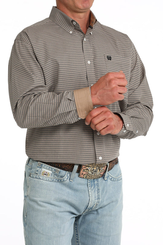 Cinch - Men’s Khaki Geo Arena Shirt