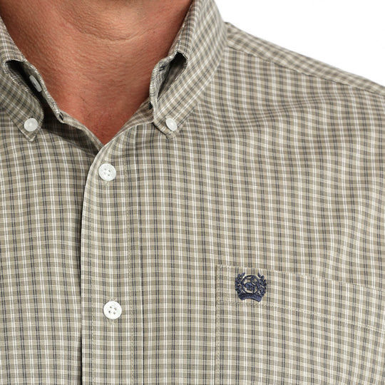 Cinch - Mens Olive Plaid Arena Shirt