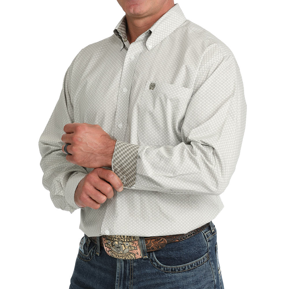Cinch - Mens Olive Geo Arena Shirt