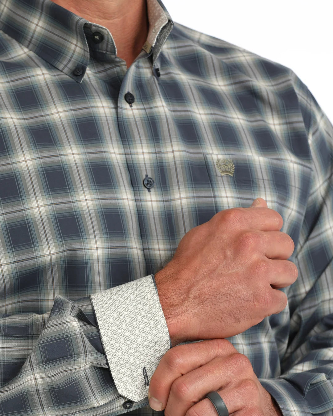Cinch - Mens Maverick Navy Plaid Arena Shirt