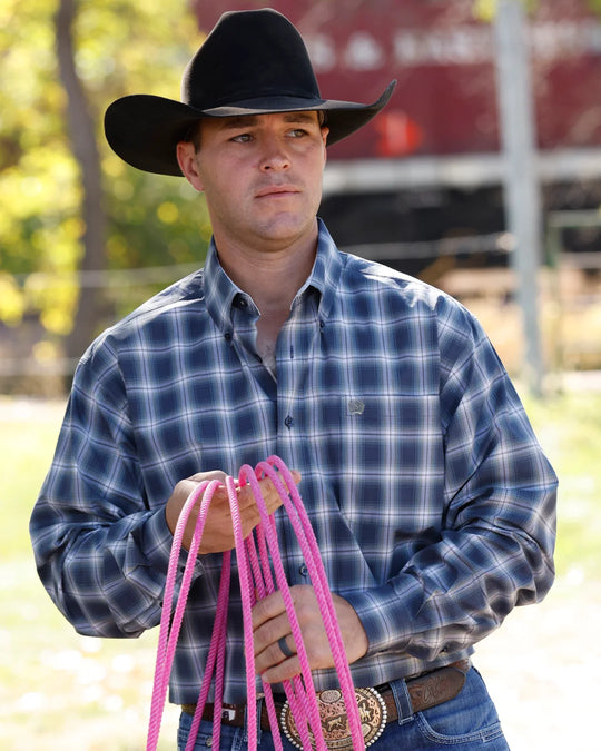 Cinch - Mens Maverick Navy Plaid Arena Shirt