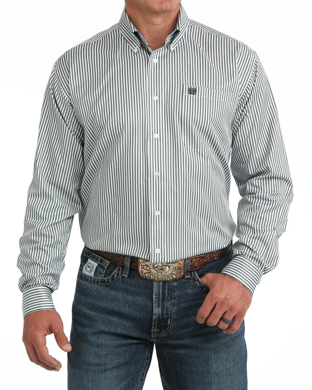 Cinch - Mens Cash Blue Stripe Arena Shirt