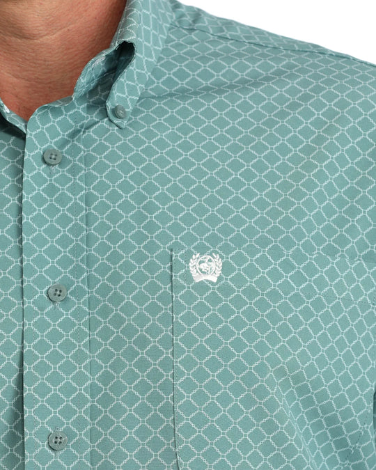 Cinch - Mens Boone Teal Arena Shirt