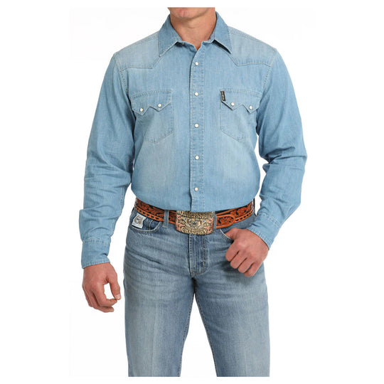 Cinch - Mens Washed Denim Arena Shirt