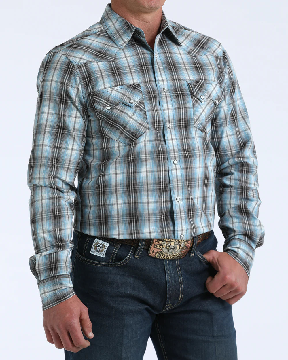 Cinch - Mens Multi Plaid Modern Fit Arena Shirt