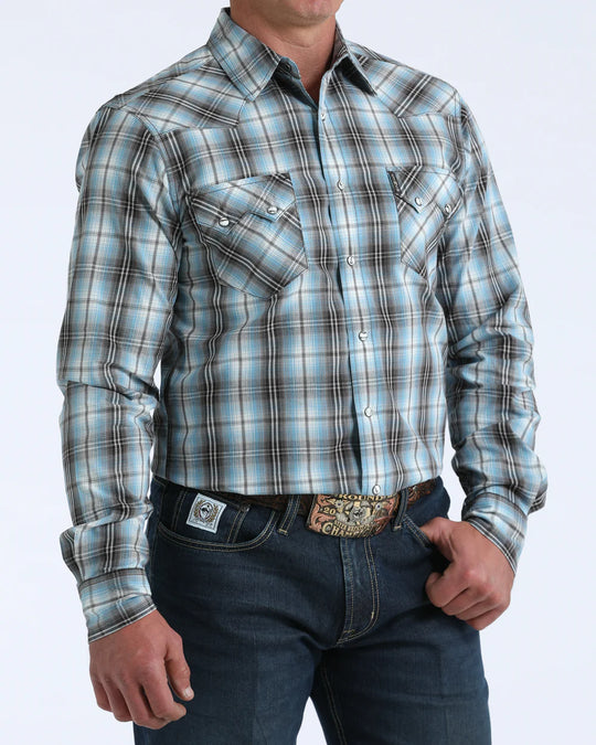 Cinch - Mens Multi Plaid Modern Fit Arena Shirt