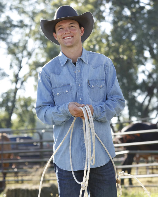 Cinch - Mens Blue Denim Arena Shirt