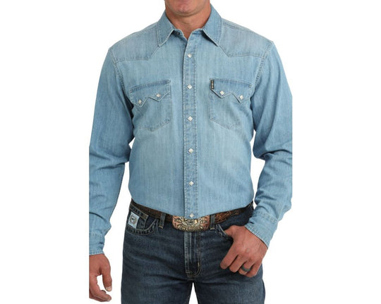 Cinch - Mens Blue Denim Arena Shirt