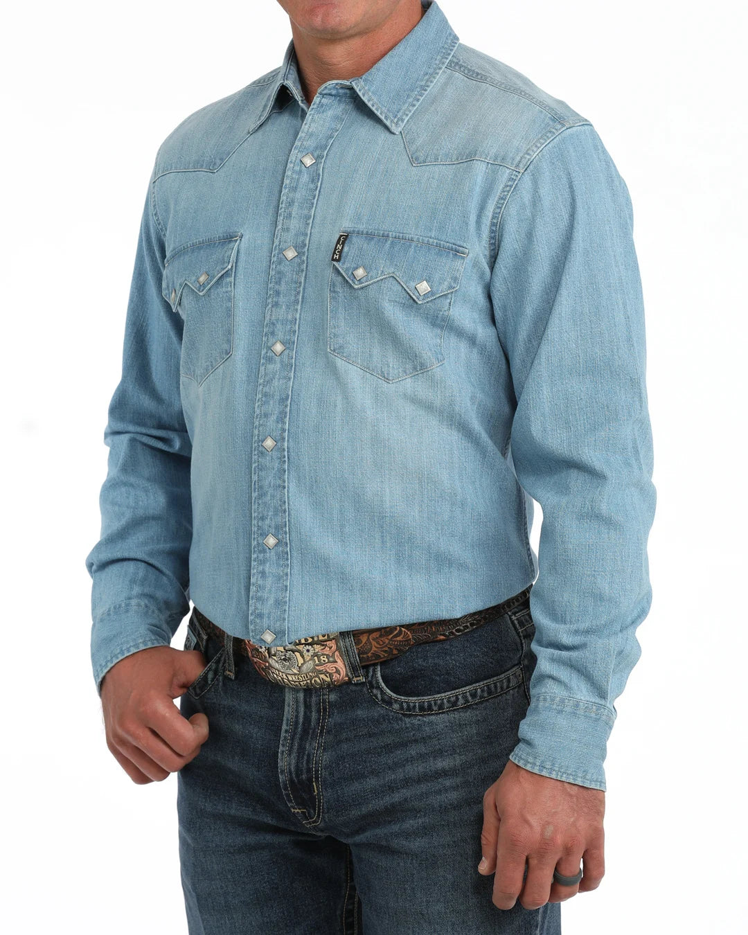 Cinch - Mens Blue Denim Arena Shirt