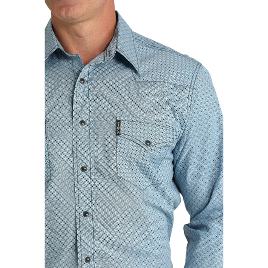 Cinch - Mens Benny Blue Arena Shirt