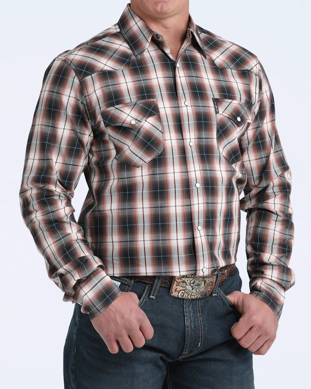 Cinch - Mens Modern Fit Multi Plaid Arena Shirt