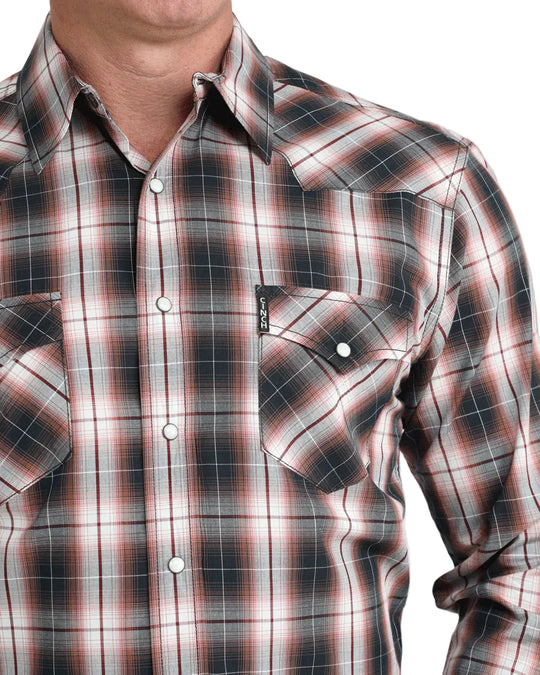 Cinch - Mens Modern Fit Multi Plaid Arena Shirt