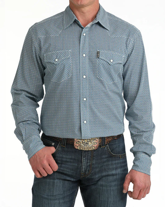 Cinch - Mens Blue Modern Fit Arena Shirt