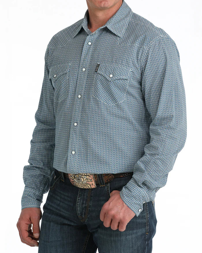 Cinch - Mens Blue Modern Fit Arena Shirt