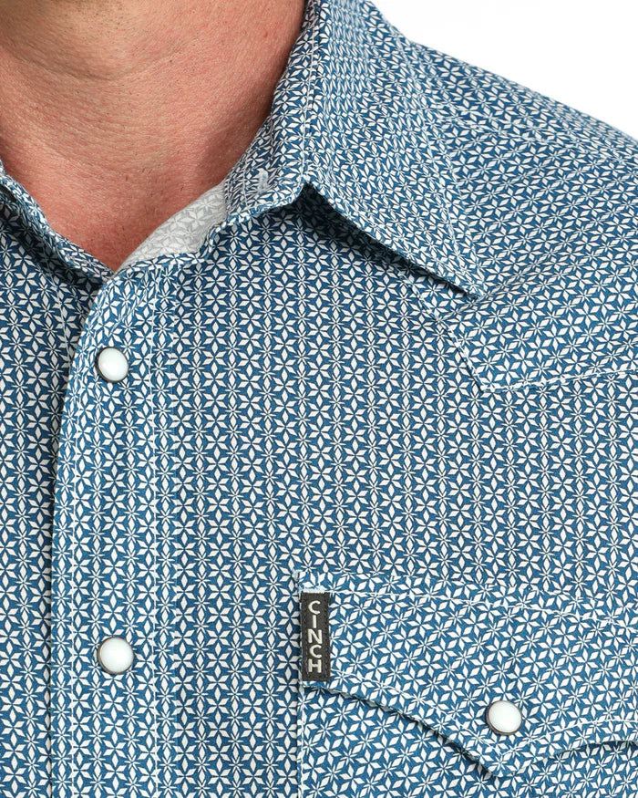 Cinch - Mens Blue Modern Fit Arena Shirt