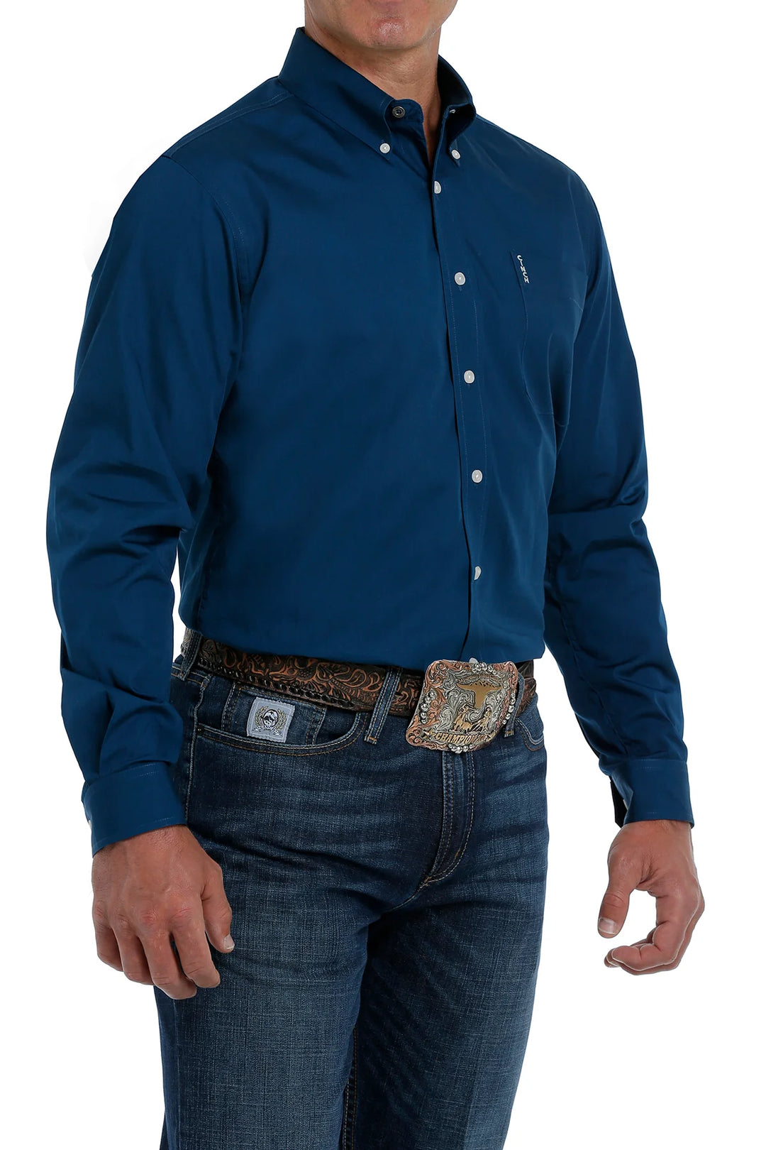 Cinch - Mens Solid Navy Modern Fit Arena Shirt